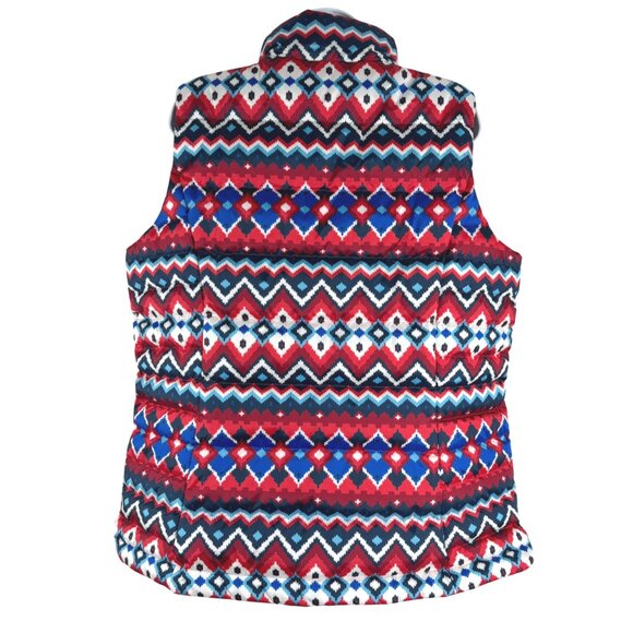 Lands' End 600 Down Puffer Vest Womens Large Fair Isle Full Zip NWT CJ-2108 - Picture 5 of 10